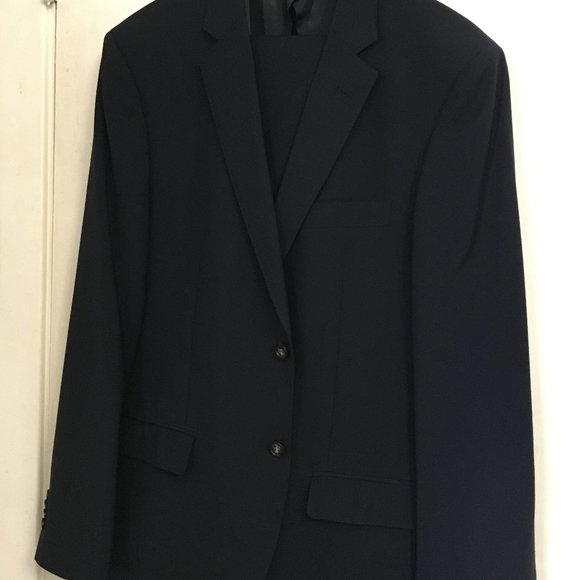 Sacoor Brothers Men's Navy Suit - Picture 1 of 16